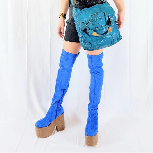 Privileged Cobalt blue vegan suede