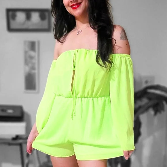 Fashion Nova Green Romper