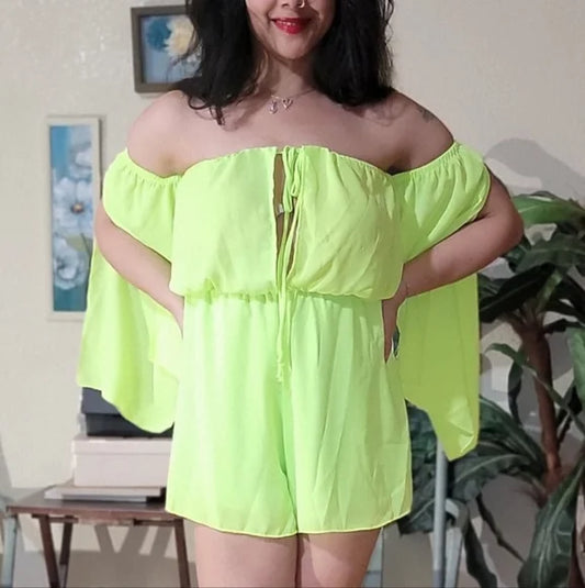 Fashion Nova Green Romper