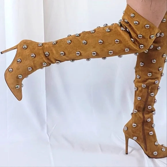 Privileged thigh high boots